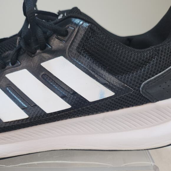 Adidas Shoes Mens 14 Run Falcon Core Black Running Walking Gym Workout Low Tops - Picture 9 of 15